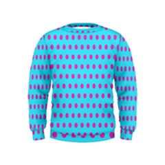 Background-polkadot 02 Kids  Sweatshirt