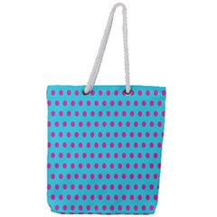 Background-polkadot 02 Full Print Rope Handle Tote (large)