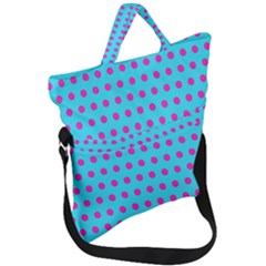 Background-polkadot 02 Fold Over Handle Tote Bag by nate14shop