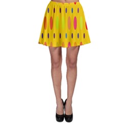 Banner-polkadot-yellow Skater Skirt by nate14shop