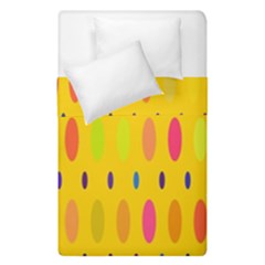 Banner-polkadot-yellow Duvet Cover Double Side (single Size) by nate14shop