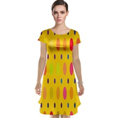 Banner-polkadot-yellow Cap Sleeve Nightdress by nate14shop