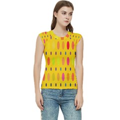 Banner-polkadot-yellow Women s Raglan Cap Sleeve Tee