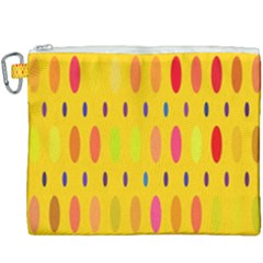 Banner-polkadot-yellow Canvas Cosmetic Bag (xxxl) by nate14shop