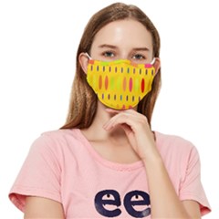 Banner-polkadot-yellow Fitted Cloth Face Mask (adult) by nate14shop