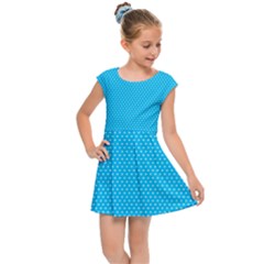 Blue,polkadots,polka Kids  Cap Sleeve Dress by nate14shop