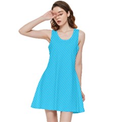 Blue,polkadots,polka Inside Out Racerback Dress