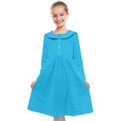 Blue,polkadots,polka Kids  Midi Sailor Dress