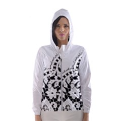 Im Fourth Dimension Black White 3 Women s Hooded Windbreaker by imanmulyana