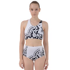 Im Fourth Dimension Black White 3 Racer Back Bikini Set