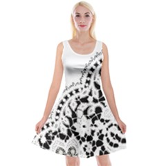 Im Fourth Dimension Black White 3 Reversible Velvet Sleeveless Dress by imanmulyana