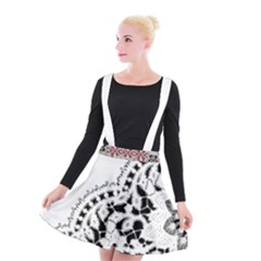 Im Fourth Dimension Black White 3 Suspender Skater Skirt by imanmulyana