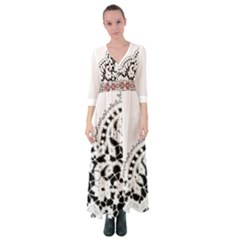 Im Fourth Dimension Black White 3 Button Up Maxi Dress by imanmulyana