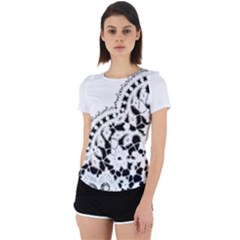 Im Fourth Dimension Black White 3 Back Cut Out Sport Tee by imanmulyana