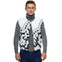 IM Fourth Dimension Black White 3 Men s Short Button Up Puffer Vest	 View1