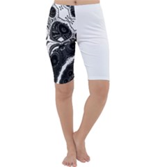 Im Fourth Dimension Black White 4 Cropped Leggings 