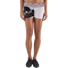 Im Fourth Dimension Black White 4 Yoga Shorts by imanmulyana