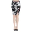 IM Fourth Dimension Black White 4 Midi Wrap Pencil Skirt View1