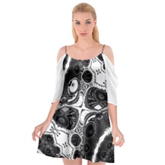 Im Fourth Dimension Black White 4 Cutout Spaghetti Strap Chiffon Dress by imanmulyana