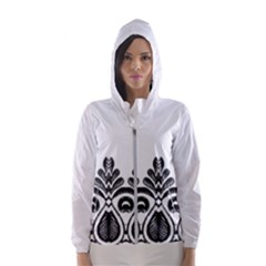 Im Fourth Dimension Black White 5 Women s Hooded Windbreaker by imanmulyana