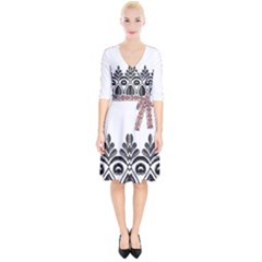 Im Fourth Dimension Black White 5 Wrap Up Cocktail Dress by imanmulyana