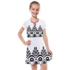 Im Fourth Dimension Black White 5 Kids  Cross Web Dress by imanmulyana