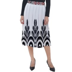 Im Fourth Dimension Black White 5 Classic Velour Midi Skirt  by imanmulyana