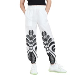 Im Fourth Dimension Black White 5 Kids  Elastic Waist Pants