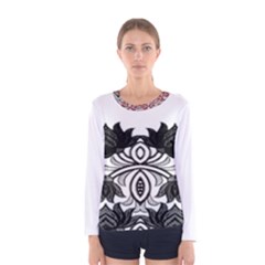 IM Fourth Dimension Black White 6 Women s Long Sleeve Tee