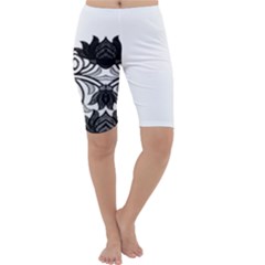 IM Fourth Dimension Black White 6 Cropped Leggings 