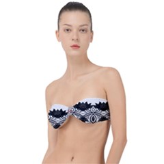 IM Fourth Dimension Black White 6 Classic Bandeau Bikini Top 