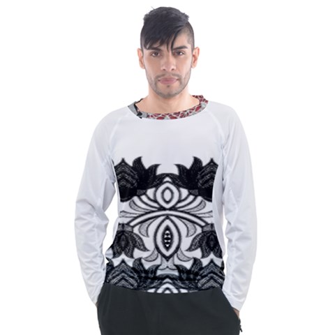 Im Fourth Dimension Black White 6 Men s Long Sleeve Raglan Tee by imanmulyana