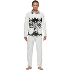 Im Fourth Dimension Black White 6 Men s Long Sleeve Velvet Pocket Pajamas Set by imanmulyana