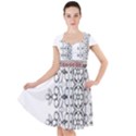 IM Fourth Dimension Black White 7 Cap Sleeve Midi Dress View1