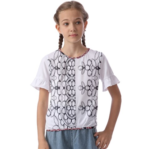 Im Fourth Dimension Black White 7 Kids  Cuff Sleeve Scrunch Bottom Tee by imanmulyana