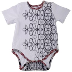 Im Fourth Dimension Black White 7 Baby Short Sleeve Onesie Bodysuit by imanmulyana