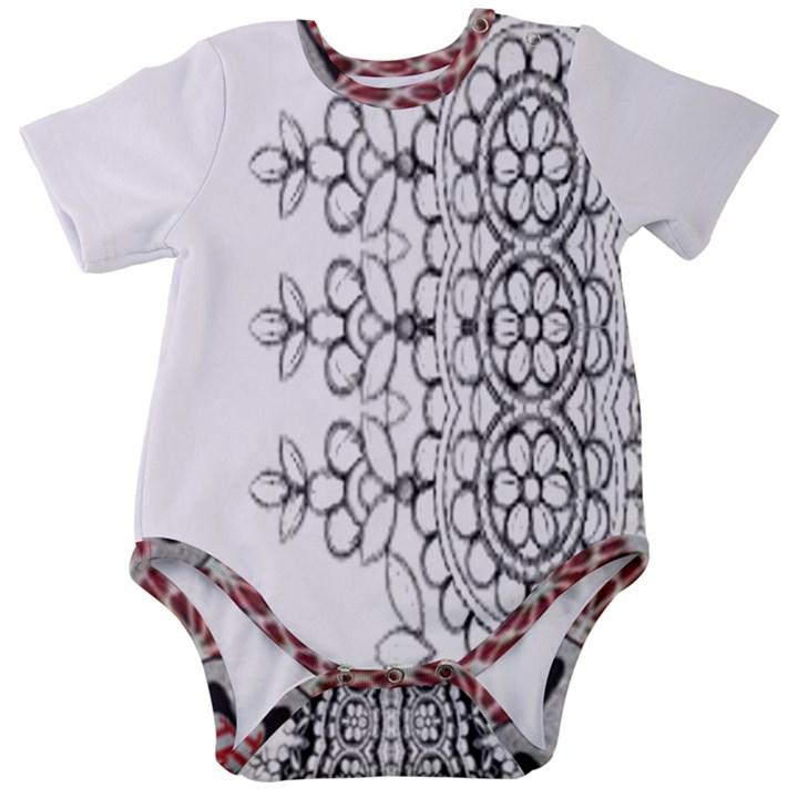 IM Fourth Dimension Black White 7 Baby Short Sleeve Onesie Bodysuit