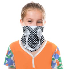 IM Fourth Dimension Black White 8 Face Covering Bandana (Kids)