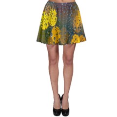  Raindrops Window Glass Skater Skirt by artworkshop