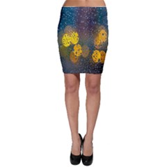  Raindrops Window Glass Bodycon Skirt by artworkshop