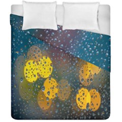  Raindrops Window Glass Duvet Cover Double Side (california King Size) by artworkshop