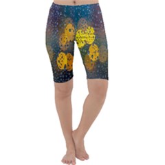  Raindrops Window Glass Cropped Leggings  by artworkshop