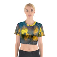  Raindrops Window Glass Cotton Crop Top by artworkshop