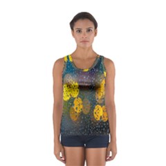  Raindrops Window Glass Sport Tank Top  by artworkshop