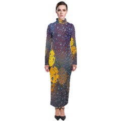  Raindrops Window Glass Turtleneck Maxi Dress by artworkshop