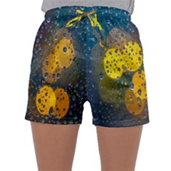  Raindrops Window Glass Sleepwear Shorts by artworkshop