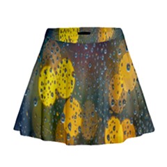  Raindrops Window Glass Mini Flare Skirt by artworkshop