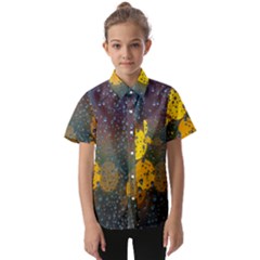  Raindrops Window Glass Kids  Short Sleeve Shirt by artworkshop