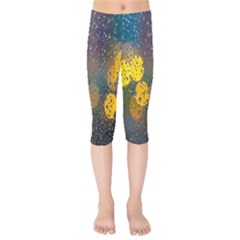  Raindrops Window Glass Kids  Capri Leggings  by artworkshop