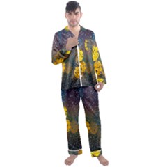  Raindrops Window Glass Men s Long Sleeve Satin Pajamas Set by artworkshop